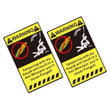 Maxbell 2 Pieces Self Adhesive Warning Decals Stickers for Sit on Top Kayak Boat DIY - Aladdin Shoppers