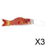 Maxbell 3x55-150cm Various Japanese Windsock Carp Flag Koi Nobori Sailfish 55cm Red