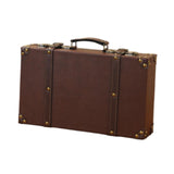 Maxbell Decorative Travel Chest Wooden Bedroom Display Home Carry on Overnight Case L 40cmx10cmx24.5cm