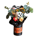 Maxbell Halloween Pumpkin Head Bouquet Creative Decorative for Home Decor Table Kids white