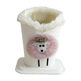 Plush Lined Eyeglass Holder Modern Multipurpose Lovely for Desk Table Office Purple