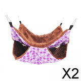 Maxbell 2xPet Hammock Birds Hamster Squirrel Guinea Pig Rat Cage Nest Hanging Warm Bed Purple Rabbit