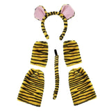 Maxbell Maxbell Animal Ears Tail Set Soft Hair Accessories Cosplay for Child Carnivals Party Yellow Black Tiger