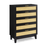 Bedroom 5 drawer dresser, dresser modern wooden chest of drawers with