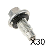 Maxbell 30xMagnetic Oil Pan Drain Plug Bolt & Gasket for Chevy Tahoe