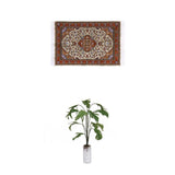 Maxbell 1:12 Dollhouse Miniature Woven Rug Floor Carpet + Green Banana Tree in Bottle