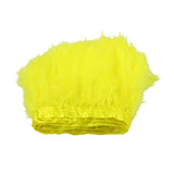 Maxbell 2m Turkey Feather Fringe Trims Lace Ribbon Sewing Decoration yellow