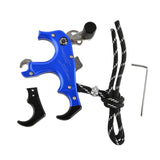 Maxbell Maxbell 3or4 Finger Grip Caliper Arrow Release Aids for Compound Bow Target Blue