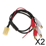 Maxbell 2xMini ISO AUX Adapter 4RCA Cable for Blaupunkt VW Audi Seat Skoda Ford