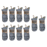 Maxbell 2x10 Pair Men Mid Calf Socks Soft Male Warm Socks for Sports Daily Wear Unisex Gray