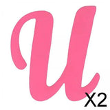 Maxbell 2xLetter Charm for Beach Bag Handbag Decor Women Modern Buckle Holes Bag Charm