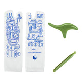 Maxbell Maxbell Reflexology Socks with Zones Marked Soft Hosiery Acupoint Illustration Socks 28.5cmx8cm Green