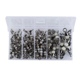Maxbell Maxbell 50 Pieces/Box Luminous Beads 3-Way Rolling Barrel T Swivels Fishing Tackles