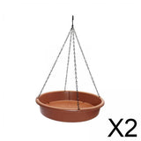 Maxbell 2xBird Feeding Dish Tray Platform Feeder Bird Water Bowl for Garden Patio Tree