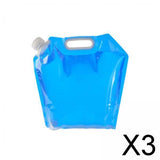 Maxbell 3xWater Storage Jugs Water Bucket Water Carrier Folding Water Container Bag 5L 32.5cmx30.5CM
