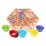 Maxbell Triangle Board Game Chain Chess Puzzle Game for Family Game Boys