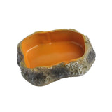 Maxbell Maxbell Reptile Water Bowl Decorative Resin Lizards Habitat for Turtle Gecko Hamster small