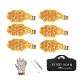 6Pcs Tire Chains Heavy Duty Sedans Muddy Road Easily Fit Portable Snow Chains Yellow