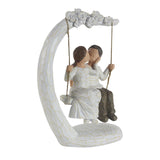Maxbell Lover Sculpture Wedding Living Room Birthday Couple Figurine Statue on Swing