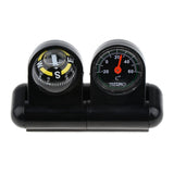 Maxbell 2x2 In 1 Removable Car Compass and thermometer Adhesive Van Truck Vehicle Boat