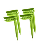 4x Beach Stakes Clamps Outdoor Beach Towel Anchor Clips for Beach Day Travel green