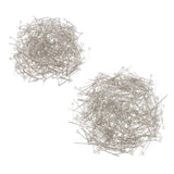 Maxbell 1000Pc Mixed Silver Eye Pins Findings Head Pins 20mm&26mm,DIY Jewelry Making