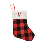 Christmas Stockings Portable Xmas Fireplace Socks for Holiday Home Fireplace Letter V