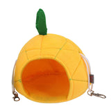 Maxbell Hamster Hammock Bed Hamster Hut Sleeping Nest for Squirrel Small Animal Play Yellow Pineapple