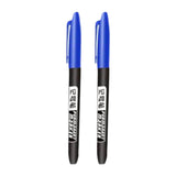 Maxbell 2Pcs Permanent Markers Drawing Card Writing Painting Oil based Paint Markers Blue