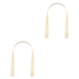 Maxbell 2Pcs Handbag Handle Strap Handmade Replacement for Woven Bag Clutches Wallet Yellow