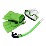 Maxbell Maxbell Snorkel Set Swim Goggles Adjustable Breathing Tube for Summer Diving Outdoor Green EU Size 35to39