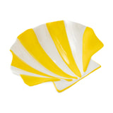 Maxbell Ceramic Shell Shaped Decorative Bowl for Entryway Birthday Gift Coffee Table Yellow