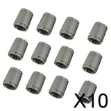 Maxbell 10x12 Pieces Wheel Tire Valve Stem Caps for TPMS Standard Valve Grey