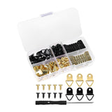 Maxbell 252 Pieces Picture Hangers Kit Hardware for Drawing Painted Canvases Artwork Golden and Black