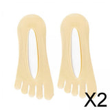 Maxbell 2xFive Toe Socks Lightweight Soft Sports Short Socks for Sports Outdoor Ladies Skin