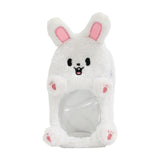 Maxbell Plush Photocard Holder Portable Protector Hanging Decoration Protective Case White Bunny