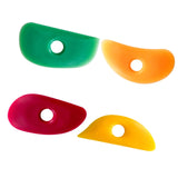 Maxbell 4 Pieces Pottery Clay Soft Rubber Rib Versatile 10x5cm Surface Scraping Tool