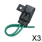 Maxbell 3x1 Set Car 30A Medium Blade Fuse and Waterproof Fuse Block Holder Copper Wire