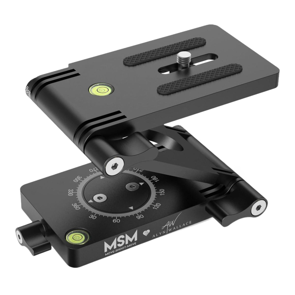 Maxbell Folding Z Shape Tilt Head Load Bearing 4kg Portable Black Quick Release Plate