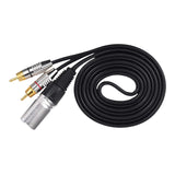 Maxbell XLR Male to 2 RCA Male Audio Cable Convenient Y Splitter Cable for Mixer Mic