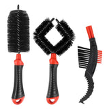 Maxbell Maxbell Bicycle Cleaning Brush Bike Chain Tyre Wheel Wash Cleaner Tool Set Red+Black