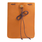 Maxbell Drawstring Bag PU Leather for Men Women Earphone Holder for Small Items Keys