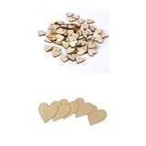Maxbell Plain Wooden Love Heart CRAFT CARD MAKING SCRAPBOOKING 50pcs 30mm & 10pcs 80mm