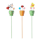3Pcs Garden Stakes Gift Lightweight Ornament Decor for Orchards Indoor Party Bucket