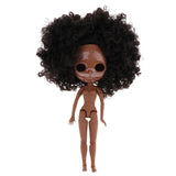 Maxbell 19 Joints Nude Body & Faceplate w/ Wig for 1/6 Blythe Neo Doll Custom Accs