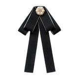 Maxbell Bow Tie for Women Ladies Pre Tied Bowtie for DIY Costume Accessories Working Black