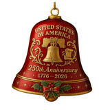 Maxbell Anniversary Bell Ornament Crafting Xmas Pendant for Party Outdoor Engagement 9cm Red