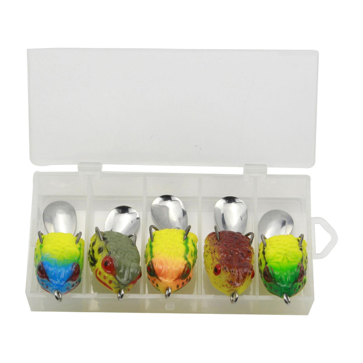 Maxbell 5x Frog Lure Realistic 1" Length Lightweight High Performance Soft Accessory