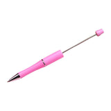 Beadable Pen Children Gift Office Lightweight Stationary Supplies Beaded Pen Simple Rose Red