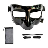 Maxbell Nose Guard for Broken Nose, Basketball Face Mask for Basketball Soccer Teens Pure Black